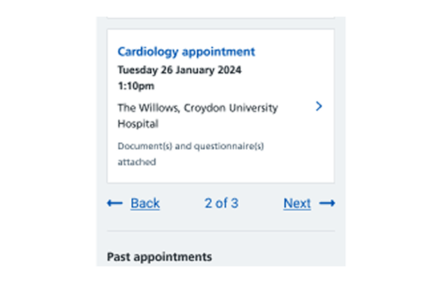 A screenshot of the pagination version 1